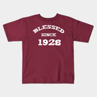 Blessed Since 1928 Cool Birthday Christian Kids T-Shirt